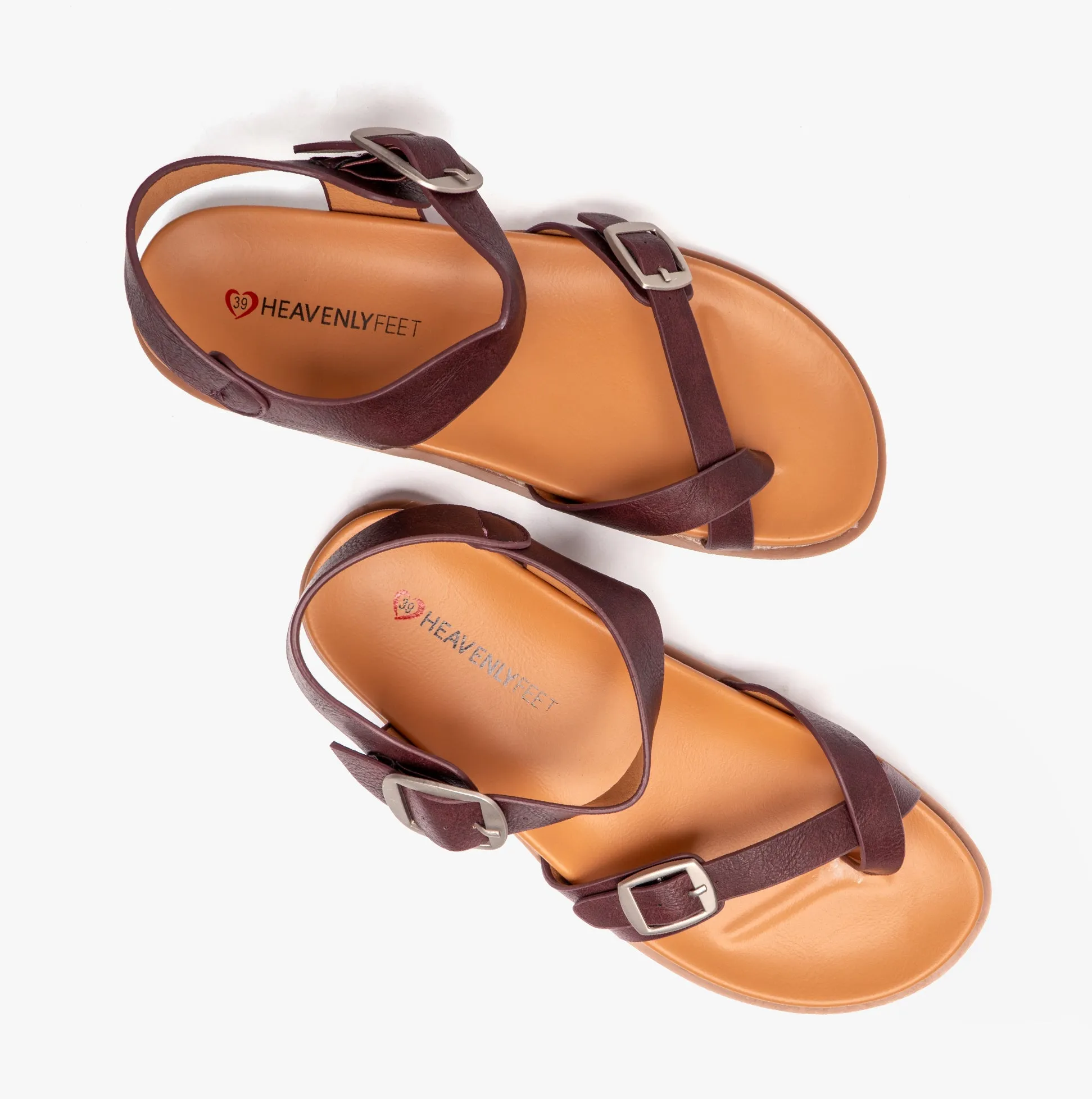 Heavenly Feet PALMA Womens Crossover Sandals Purple sold by Shuperb product image thumbnail 4