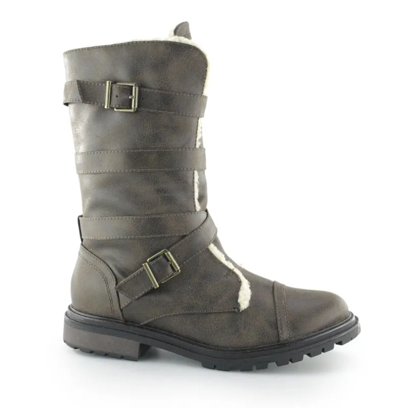 Rocket Dog LANCE Womens Biker Boots Brown sold by Shuperb