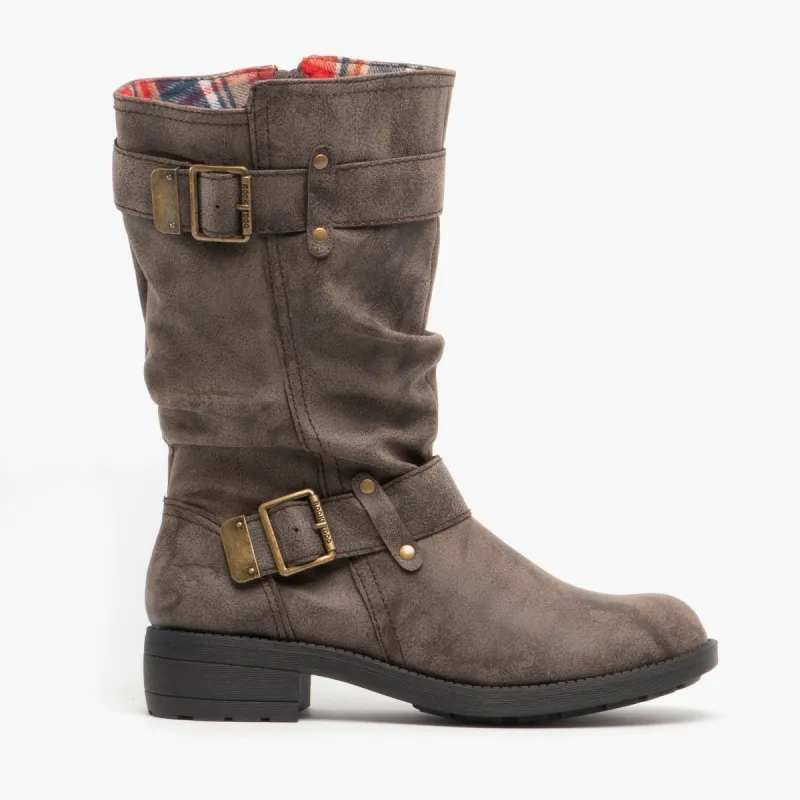 Rocket Dog TRUMBLE Womens Biker Boots Brown sold by Shuperb