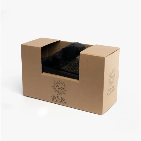 Jo & Joe SHIMMER Womens Mule Slippers Black sold by Shuperb product image thumbnail 5