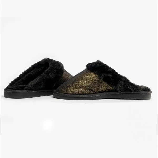 Jo & Joe SHIMMER Womens Mule Slippers Black sold by Shuperb product image thumbnail 2