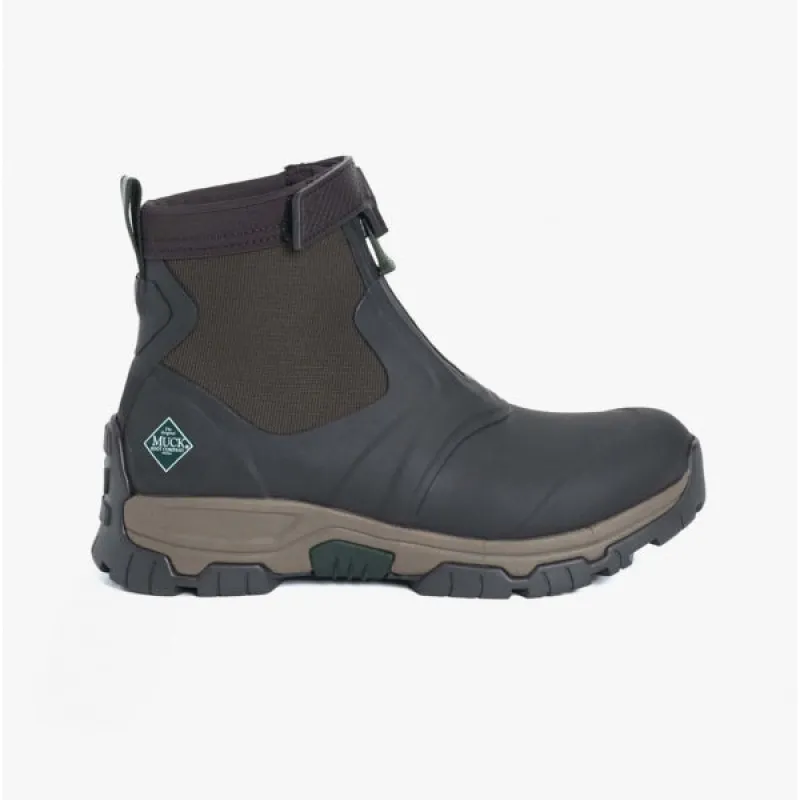 APEX MID ZIP Mens Rubber Wellington Dark Brown sold by Shuperb