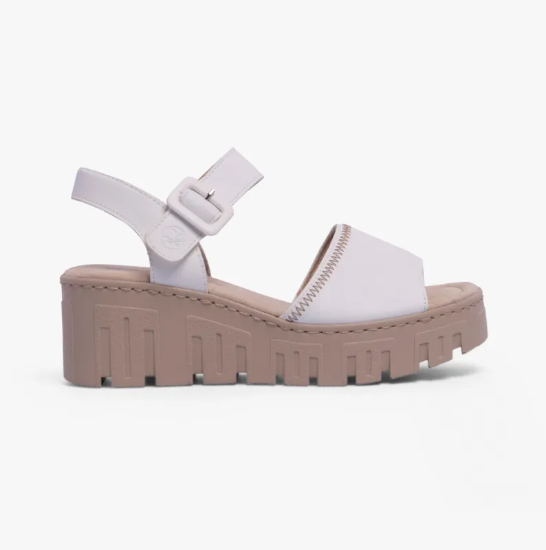Rieker 68057-80 Womens Sandals White sold by Shuperb