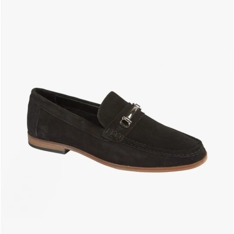 Roamers M595AS Mens Casual Suede Slip-On Loafers Black made by Shuperb