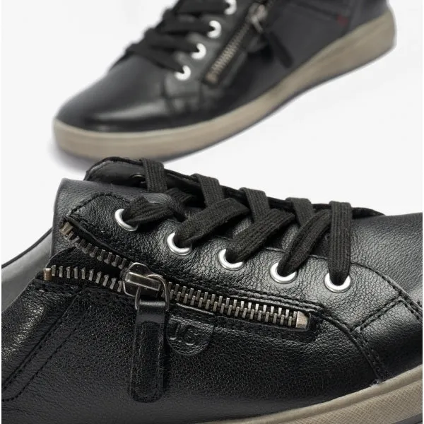 CAREN 12 Ladies Leather Trainers Black sold by Shuperb product image thumbnail 4