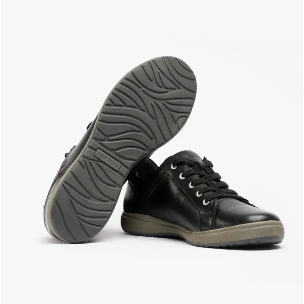CAREN 12 Ladies Leather Trainers Black sold by Shuperb product image thumbnail 2