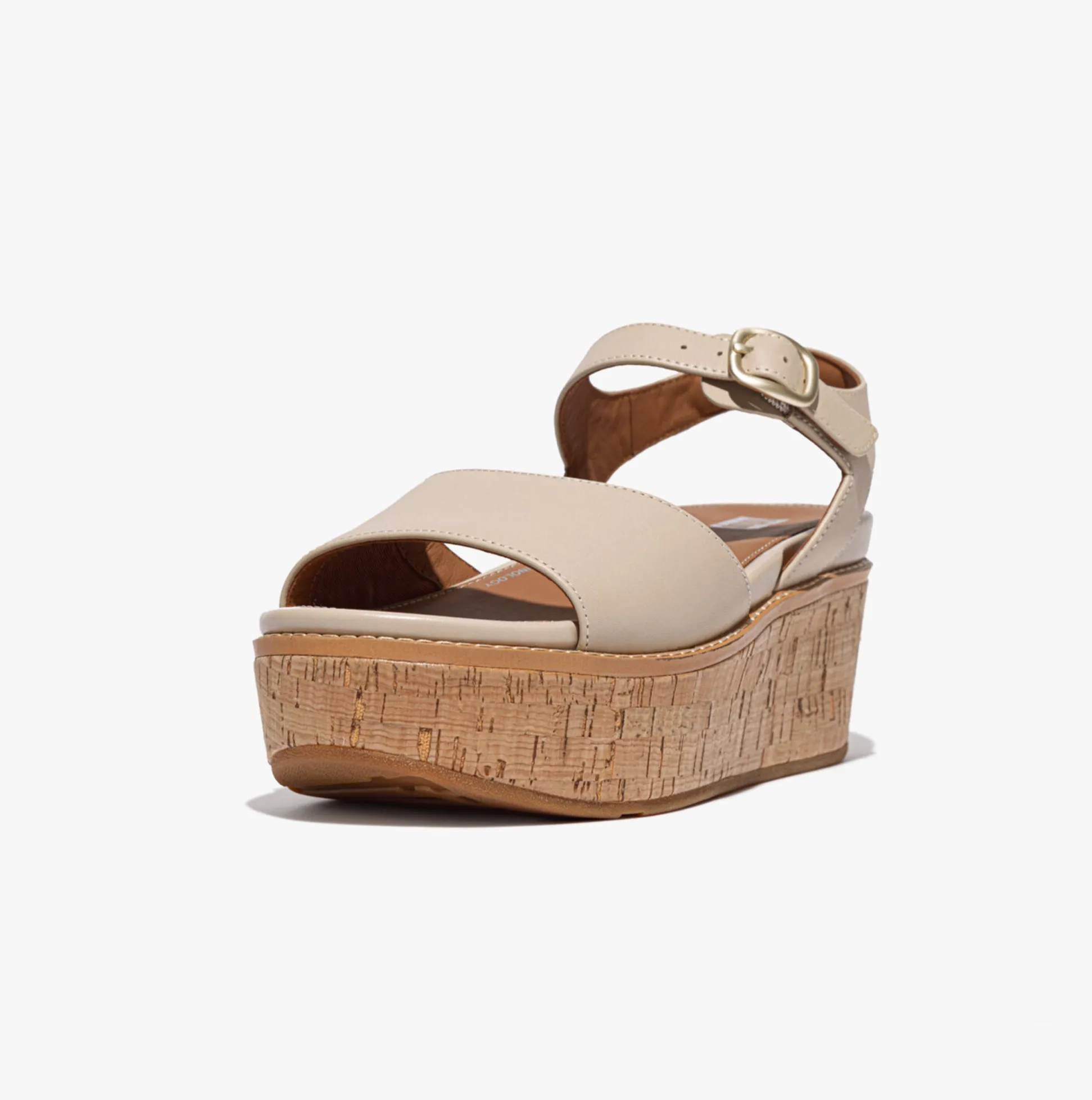 ELOISE Ladies Cork-Wrap Wedge Sandals Stone Beige sold by Shuperb product image thumbnail 5