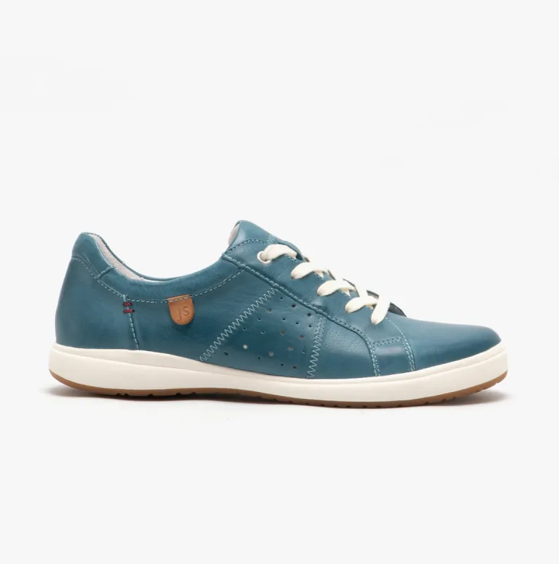 Josef Seibel CAREN 01 Womens Leather Casual Trainers Blue sold by Shuperb