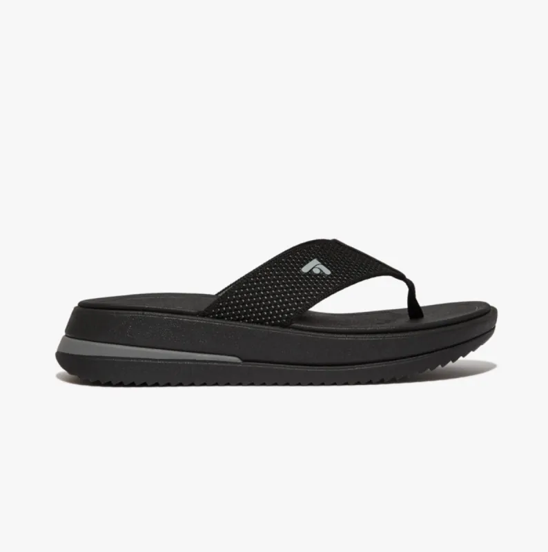 FitFlop SURFF TWO-TONE WEBBING Womens Toe Post Black sold by Shuperb