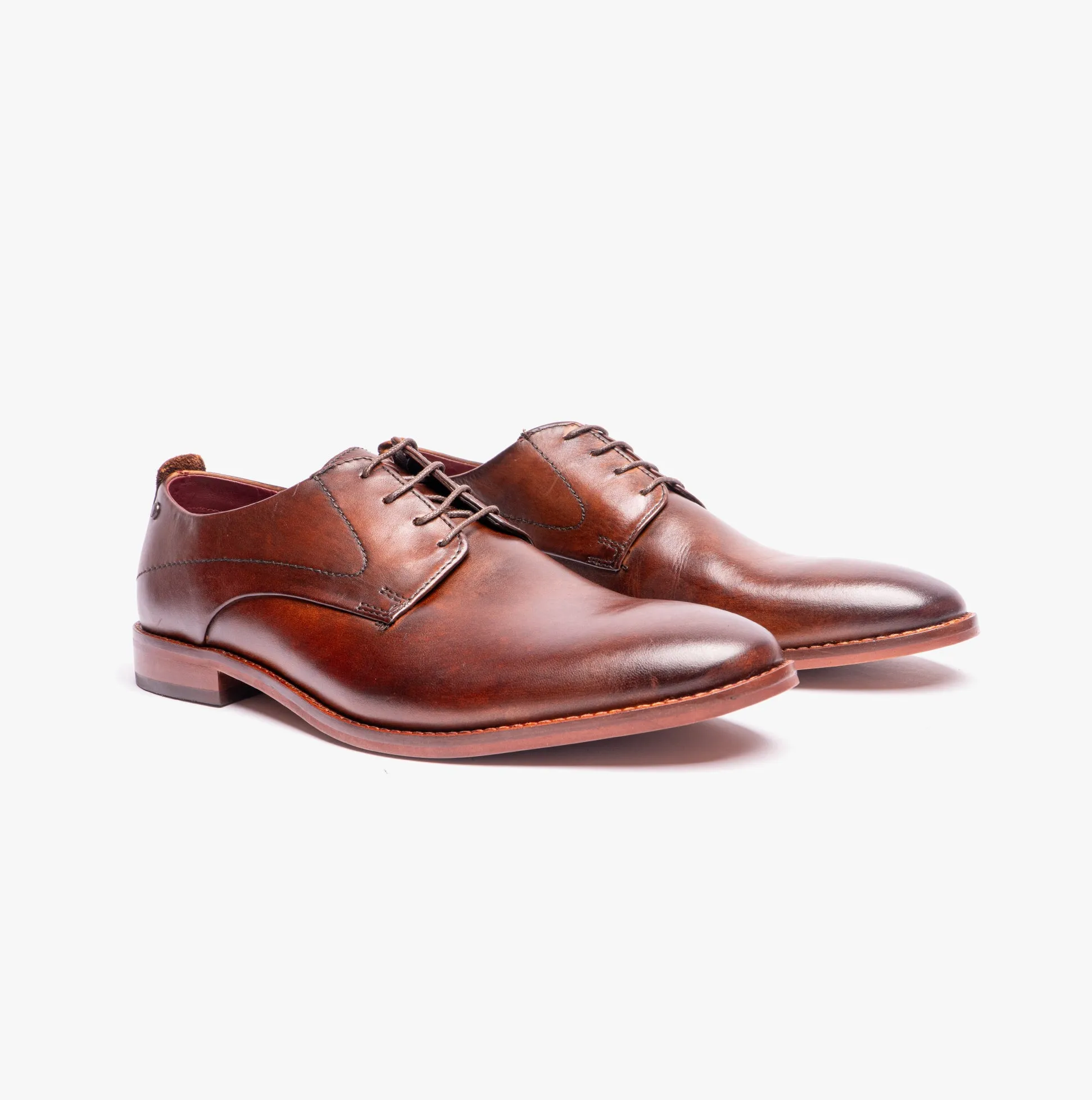 Base London SCRIPT Mens Leather Derby Shoes Brown sold by Shuperb product image thumbnail 3