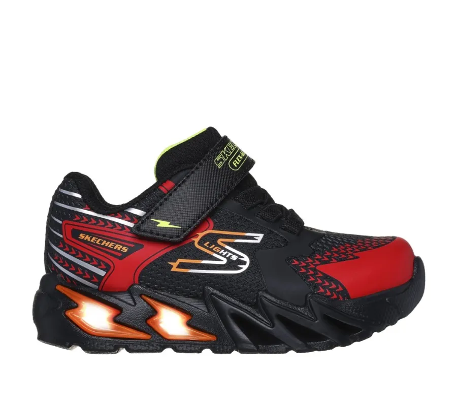 Skechers 400138N/BKRD FLEX-GLOW BOLT Boys Trainers Black/Red sold by Shuperb
