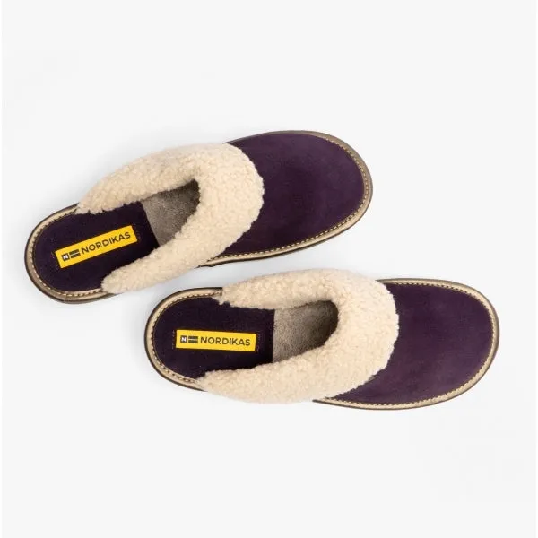 Nordikas 1753 (AFELPADO) Womens Suede Mule Slippers Purple sold by Shuperb product image thumbnail 5