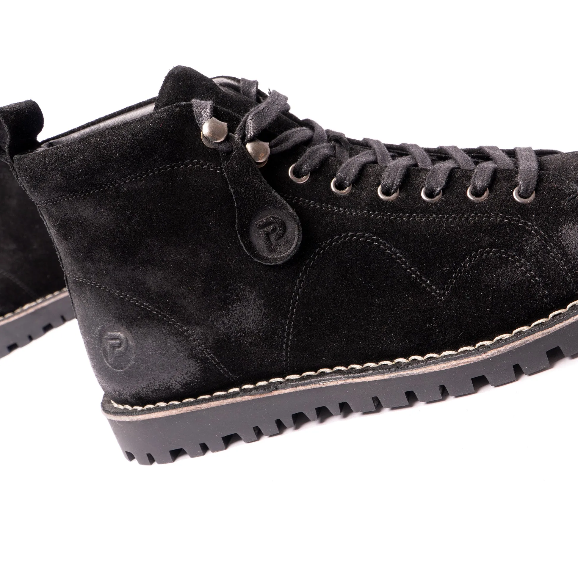 Popps 1961 MOD Mens Suede Monkey Boots Black sold by Shuperb product image thumbnail 2