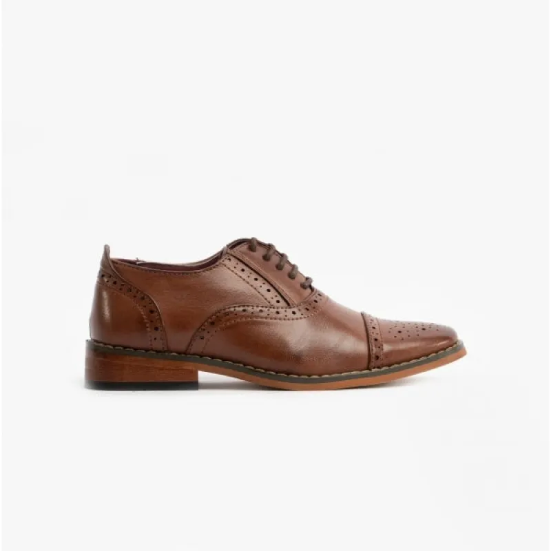 Goor FRANCIS JNR Boys Oxford Lace Up Shoes Brown sold by Shuperb