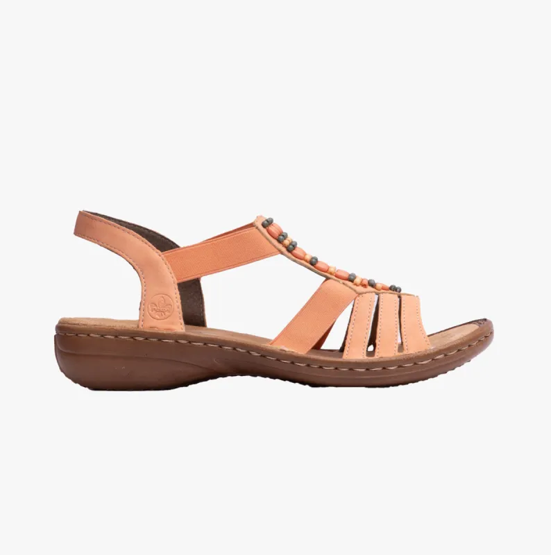 Rieker 60851-38 Womens Sandals Orange sold by Shuperb