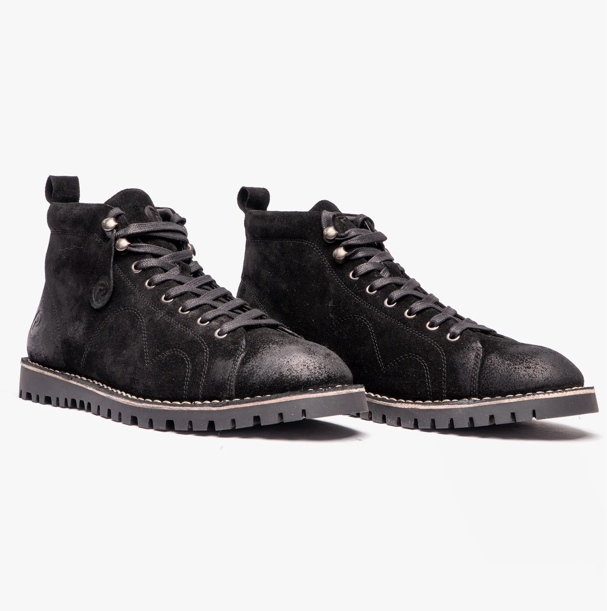 Popps 1961 MOD Mens Suede Monkey Boots Black sold by Shuperb product image thumbnail 3