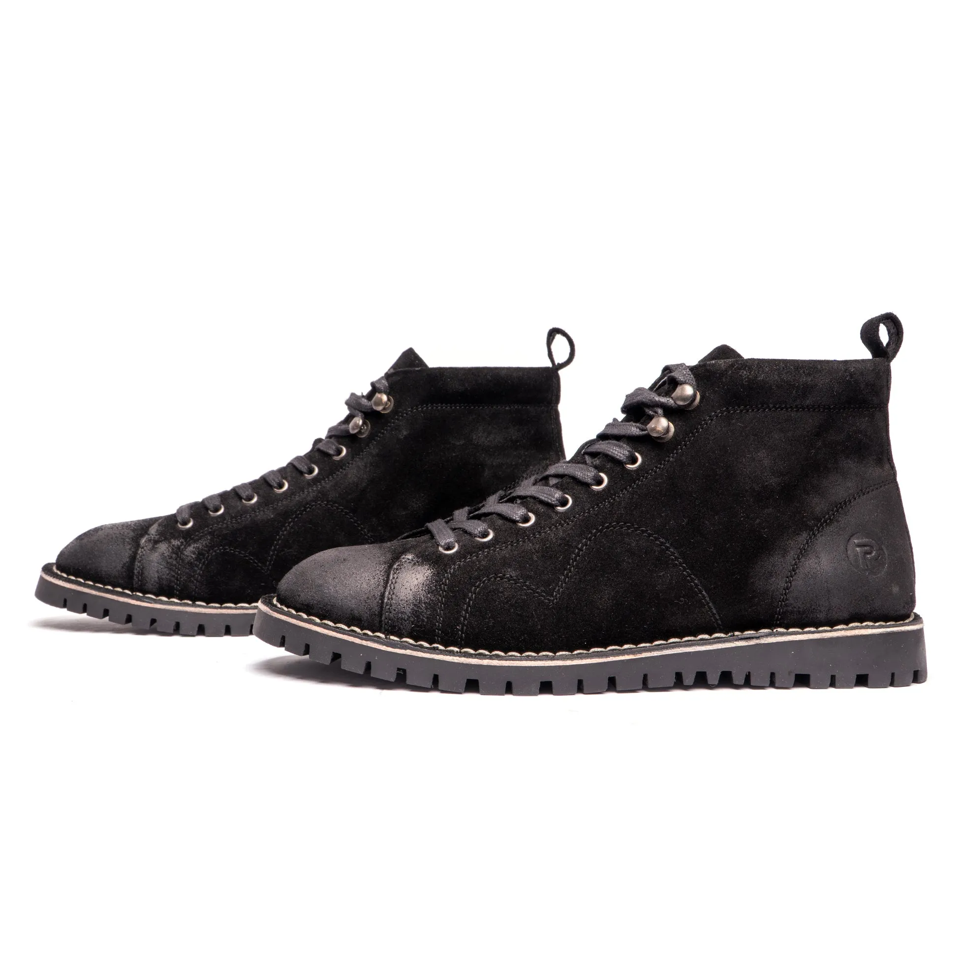 Popps 1961 MOD Mens Suede Monkey Boots Black sold by Shuperb product image thumbnail 5