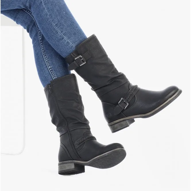 Rieker 98860-00 Womens Calf Length Boots Black sold by Shuperb product image thumbnail 3