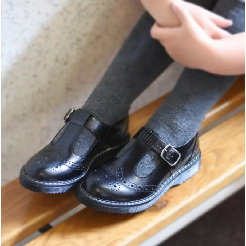 Start-Rite IMAGINE Girls Leather T-Bar School Shoes Black sold by Shuperb