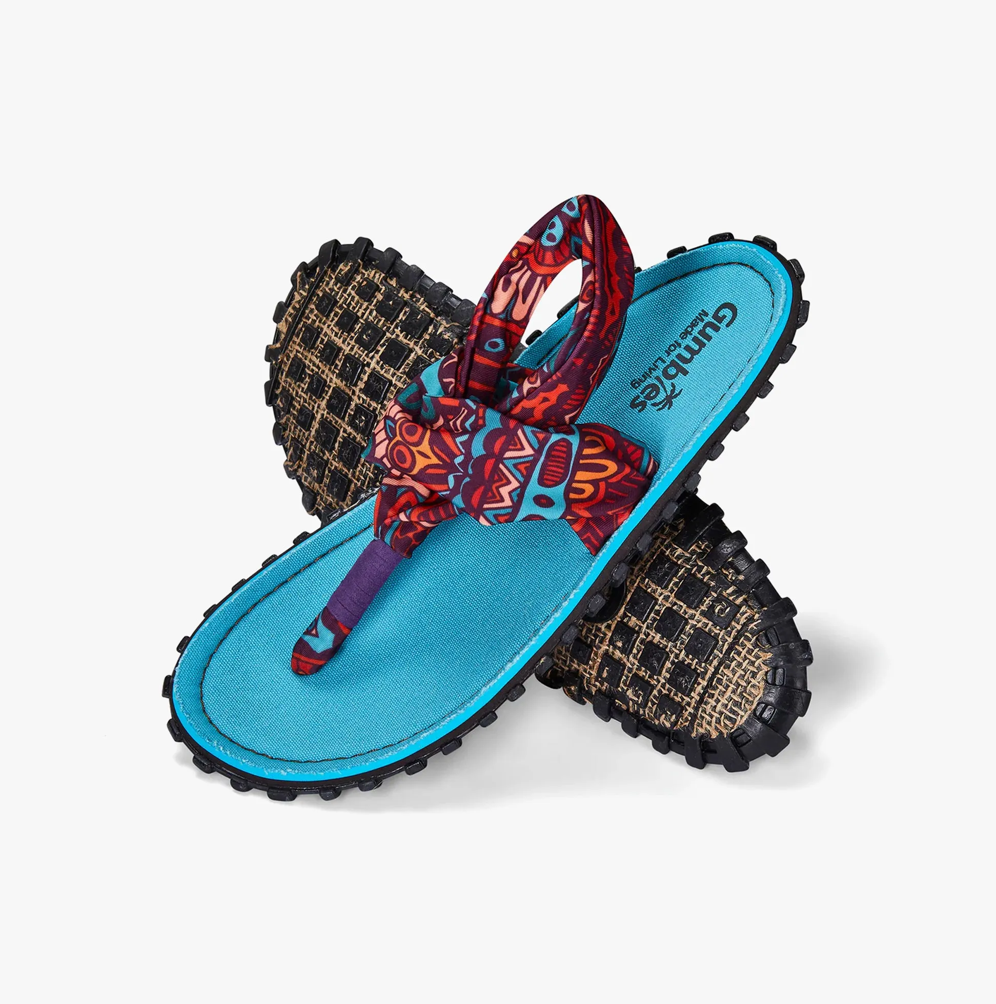 Gumbies SLINGBACK Womens Toe Post Sandals Turquoise Vintage sold by Shuperb