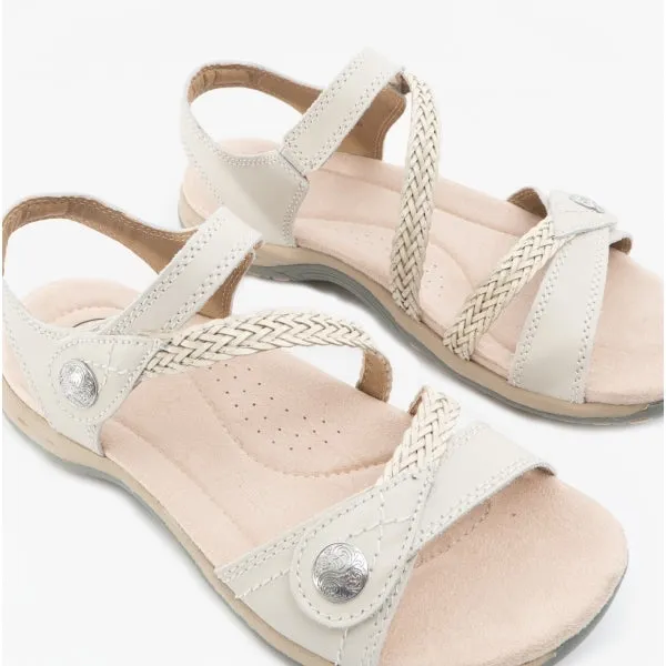 Free Spirit MALIBU Womens Leather Touch Fasten Sandals Sand White sold by Shuperb product image thumbnail 2