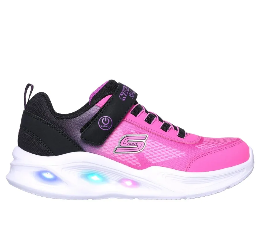 Skechers 303714L/BKHP SOLA GLOW - OMBRE DE Girls Trainers Black/Hotpink sold by Shuperb
