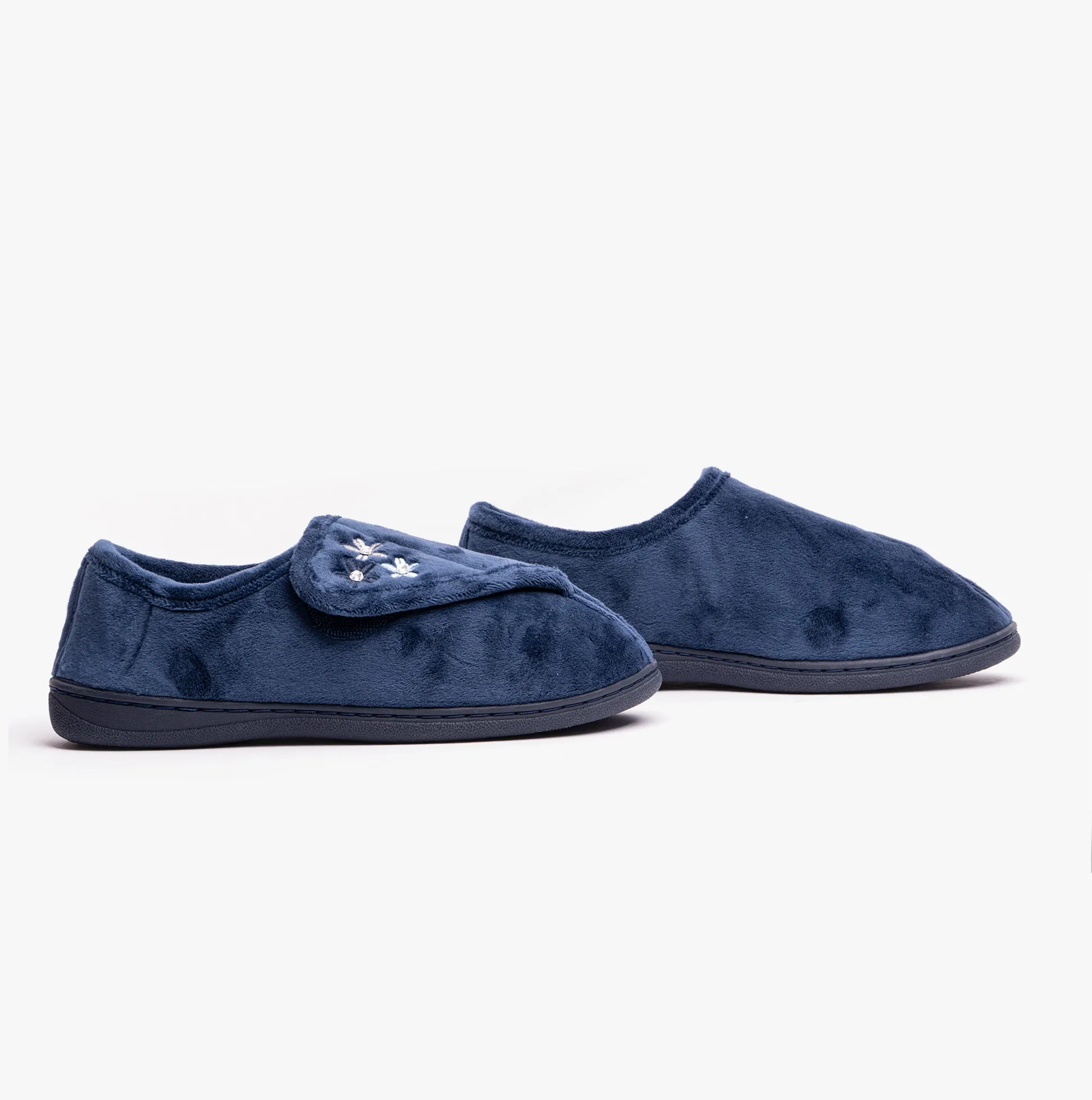 ALOHA Womens Wide Fit Full Slippers Navy sold by Shuperb product image thumbnail 5