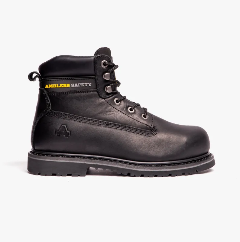 Amblers Safety FS9 Unisex Leather Safety Boots Black sold by Shuperb