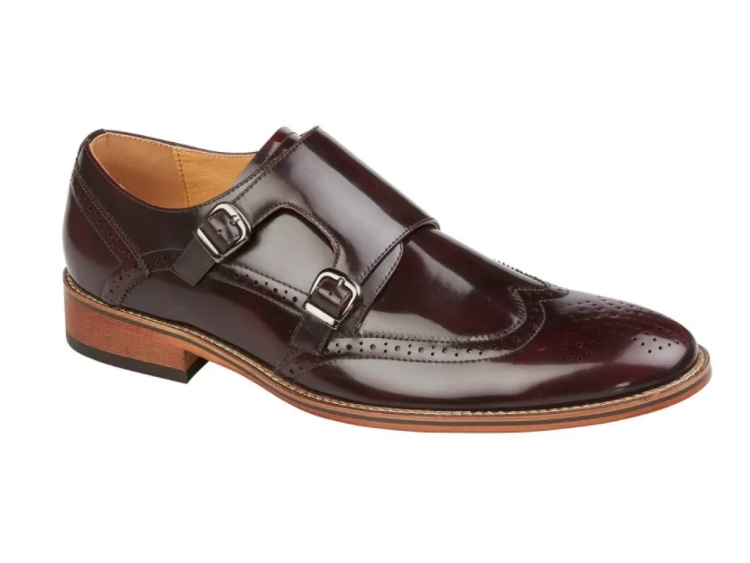 Goor JOSEPH Mens Mens Brogue Monk Shoes Oxblood sold by Shuperb