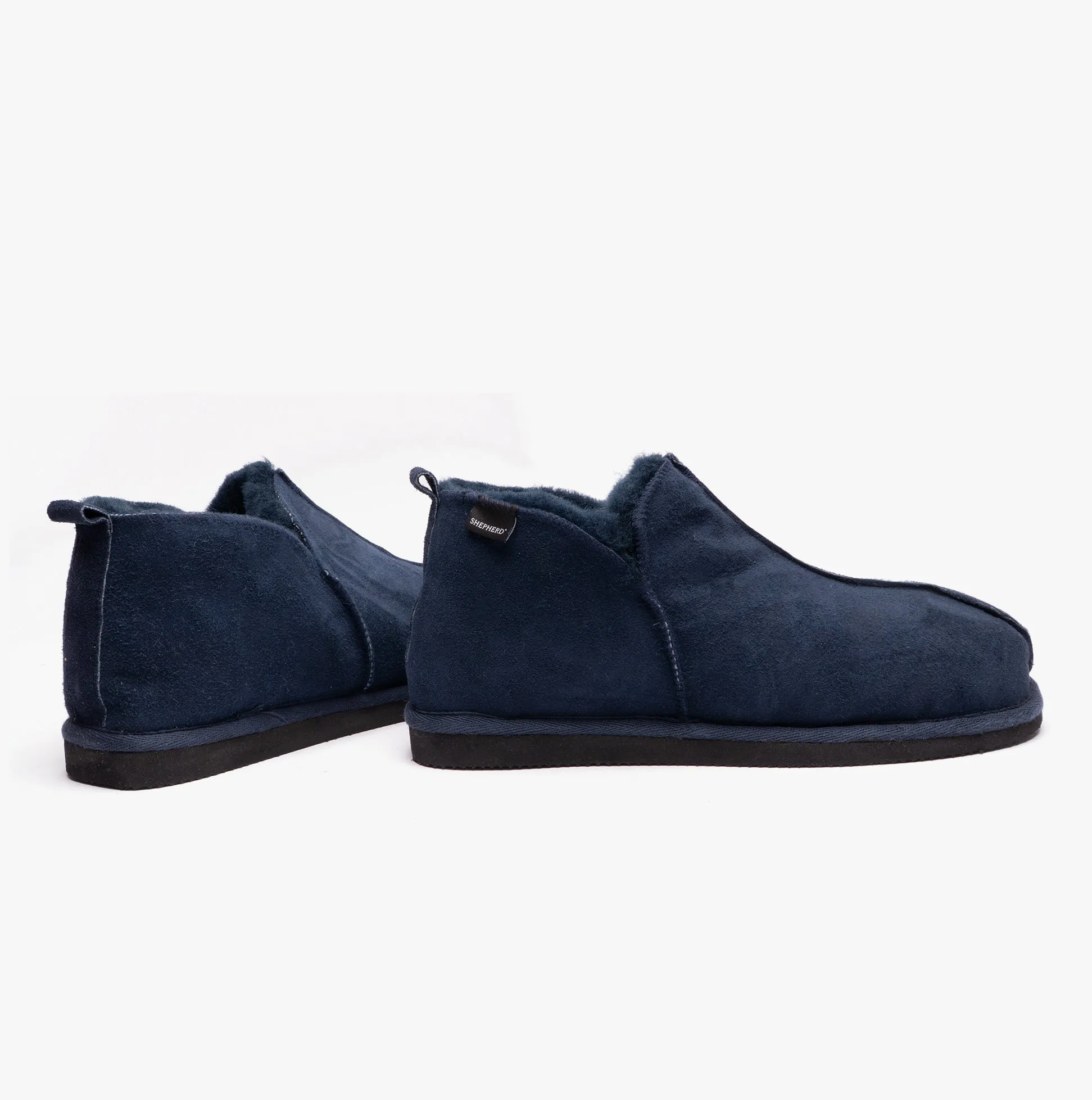 ANTON Mens Sheepskin Slipper Boots Navy sold by Shuperb product image thumbnail 4