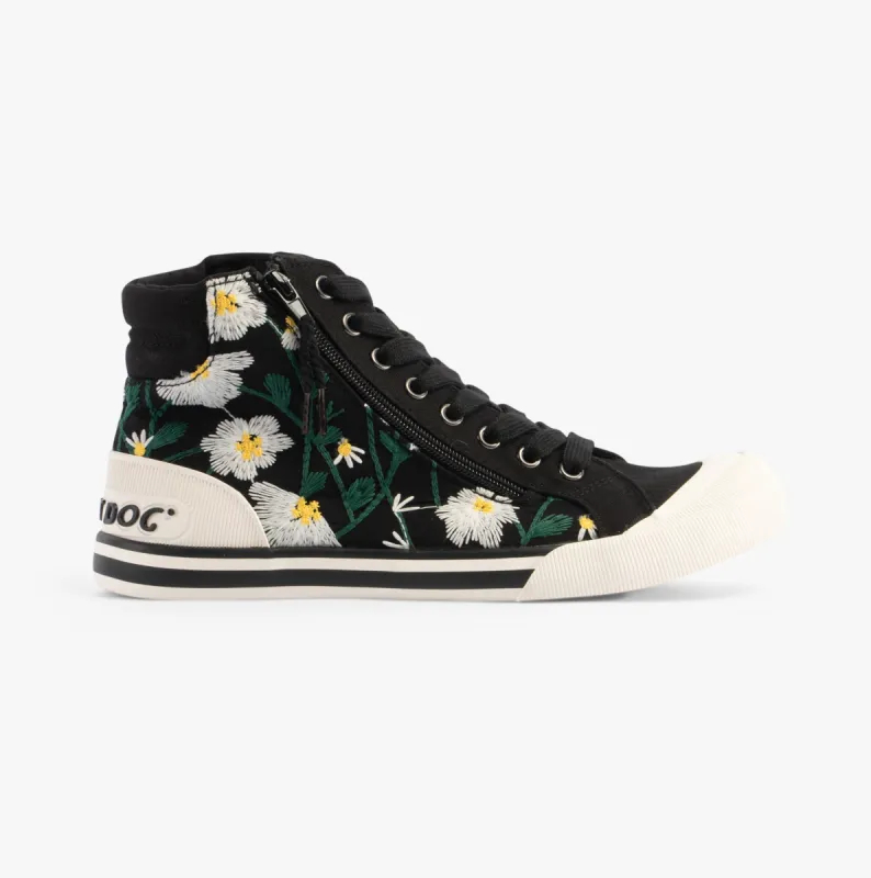 Rocket Dog JAZZIN HI Womens Trainers Black sold by Shuperb