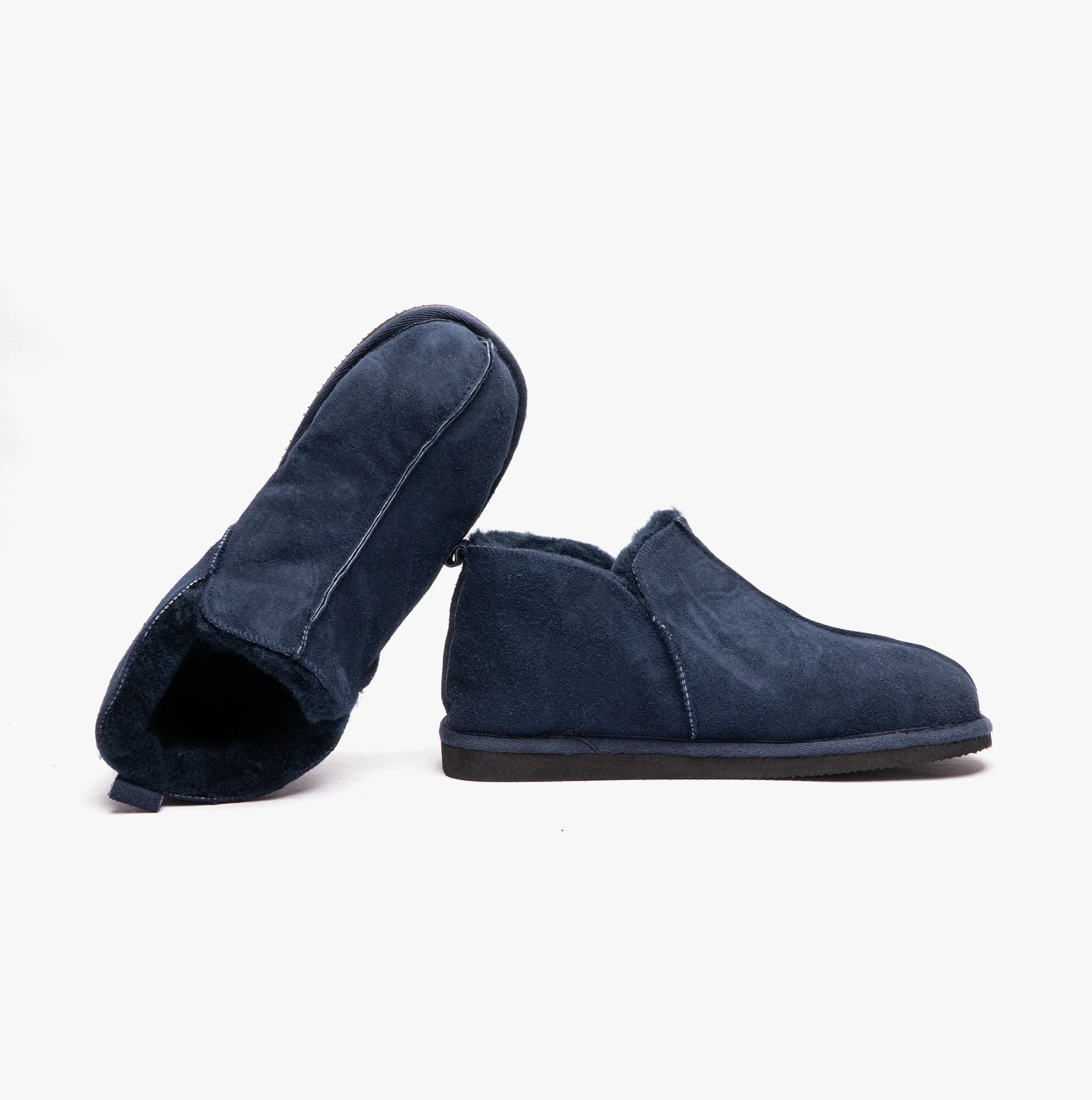 ANTON Mens Sheepskin Slipper Boots Navy sold by Shuperb product image thumbnail 3