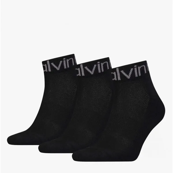 3 Pack Logo Mens Ankle Socks Black sold by Shuperb