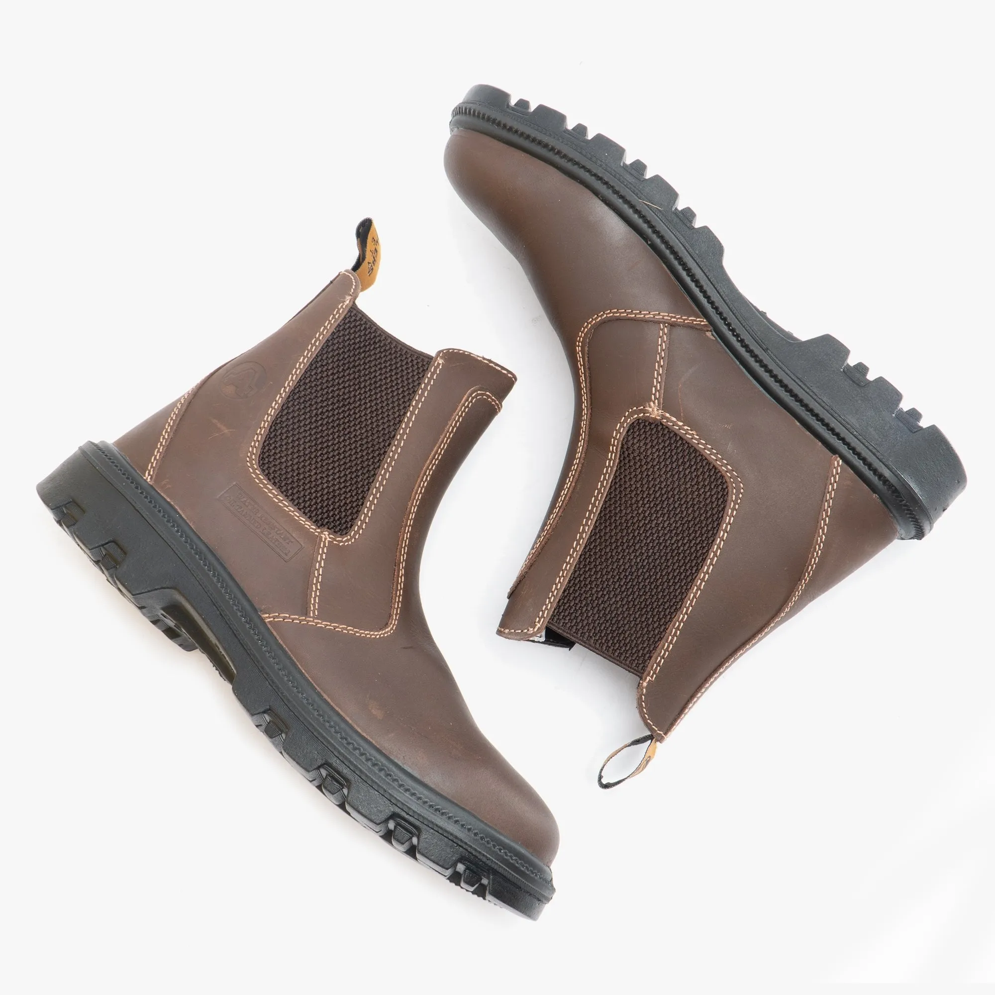 FS131 Mens Leather Safety Dealer Boots Brown sold by Shuperb product image thumbnail 2