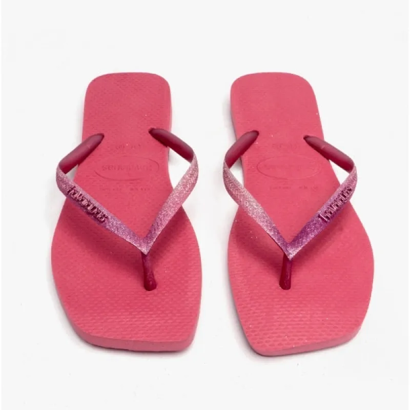 Havaianas HAV SQUARE GLITTER Womens Flip-Flops Velvet Rose made by Havaianas