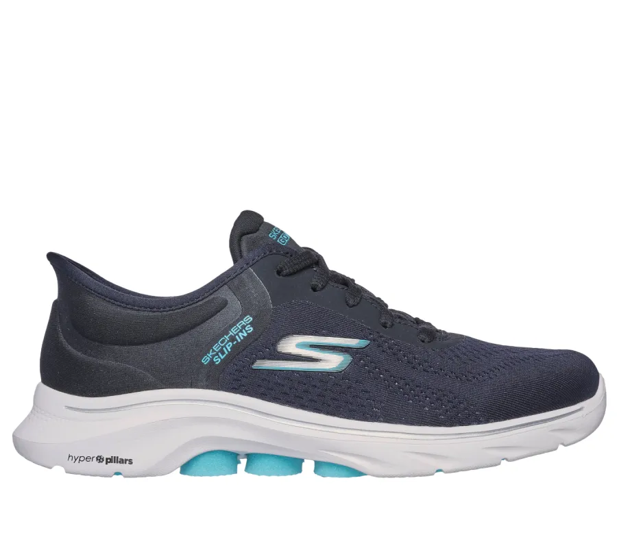 Skechers 125233/BKAQ GO WALK 7 - VALIN Womens Trainers Black/Aqua sold by Shuperb