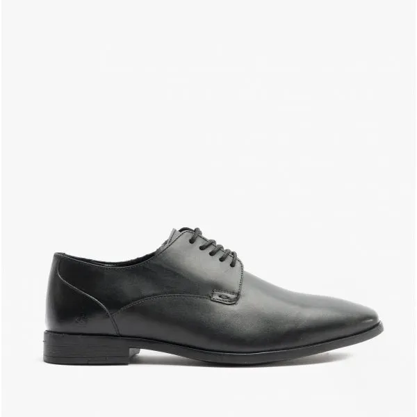 Hush Puppies EZRA Boys Leather Plain Toe Shoes Black sold by Shuperb