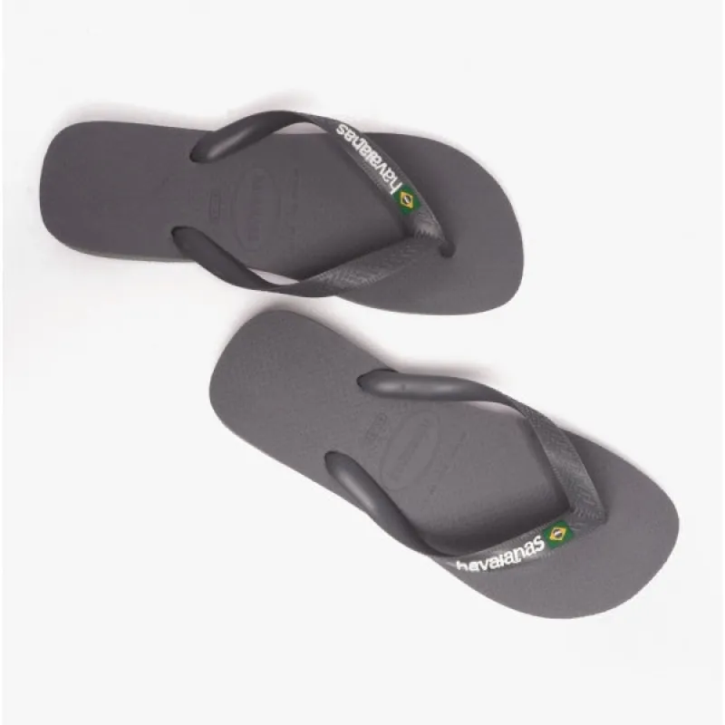 HAV BRASIL LOGO Unisex Flip-Flops Steel Grey sold by Shuperb