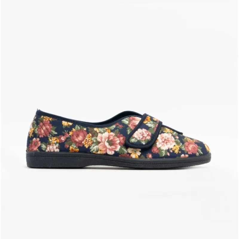 Sleepers WILMA Womens Full Slippers Navy sold by Shuperb