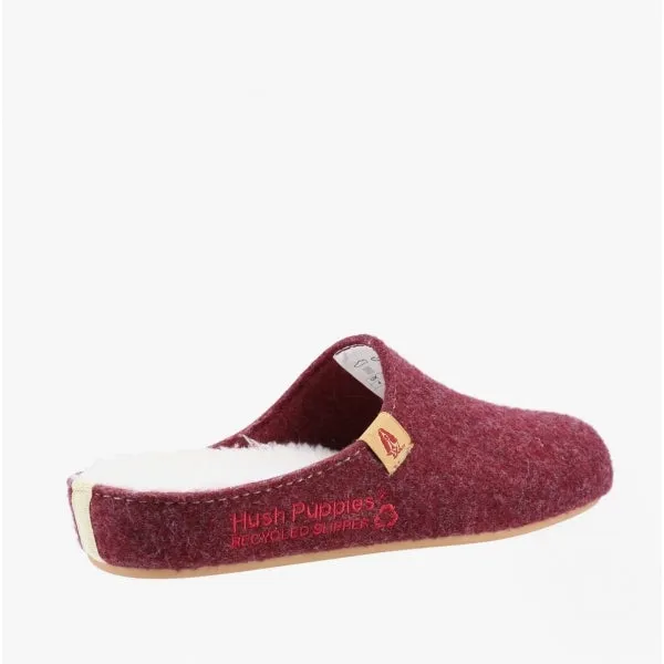 Hush Puppies THE GOOD SLIPPER Womens Recycled Mule Slippers Dark Red sold by Shuperb product image thumbnail 5