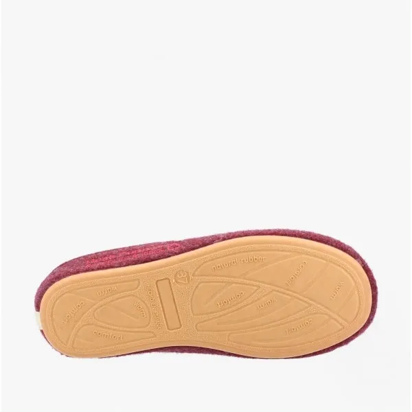 Hush Puppies THE GOOD SLIPPER Womens Recycled Mule Slippers Dark Red sold by Shuperb product image thumbnail 3