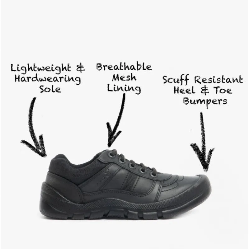 Start-Rite RHINO SHERMAN Boys Leather Lace Up School Shoes Black sold by Shuperb