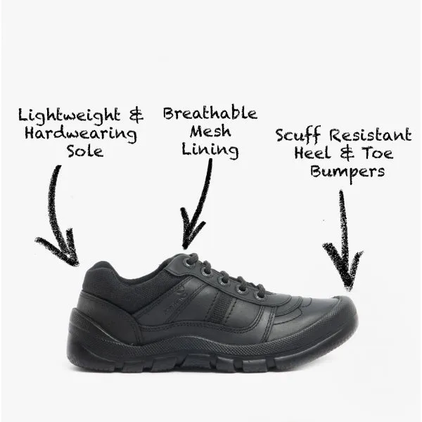 Start-Rite RHINO SHERMAN Boys Leather Lace Up School Shoes Black sold by Shuperb