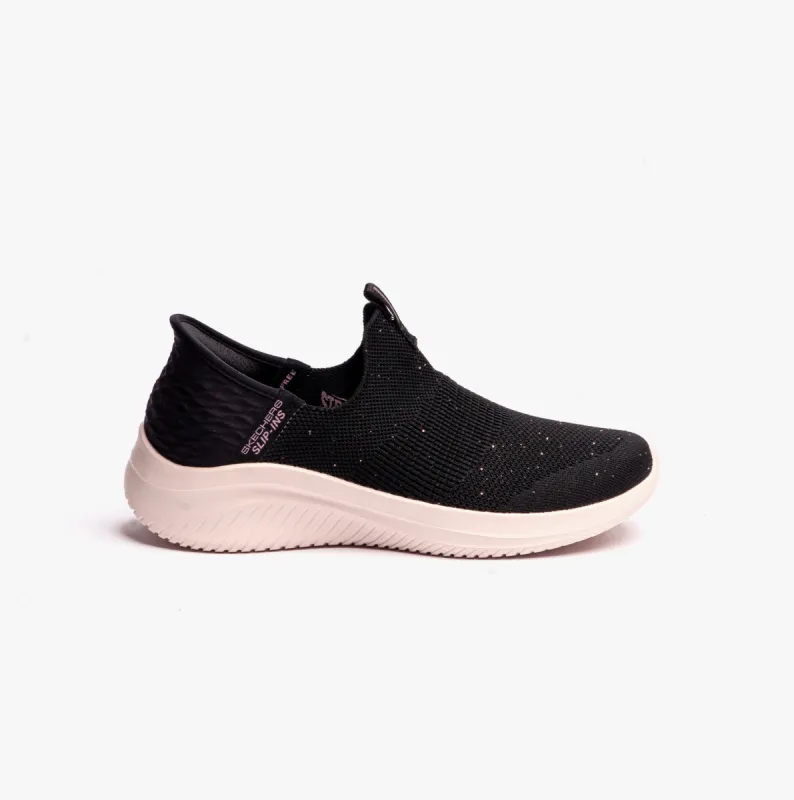 149594/BKRG ULTRA FLEX 3.0-SHINY NIGHT Womens Casual Shoes Black/Rose Gold sold by Shuperb