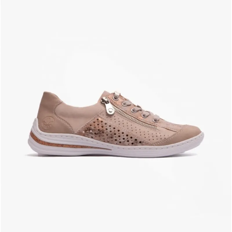 Rieker M35G6-31 Womens Shoes Rose made by Rieker