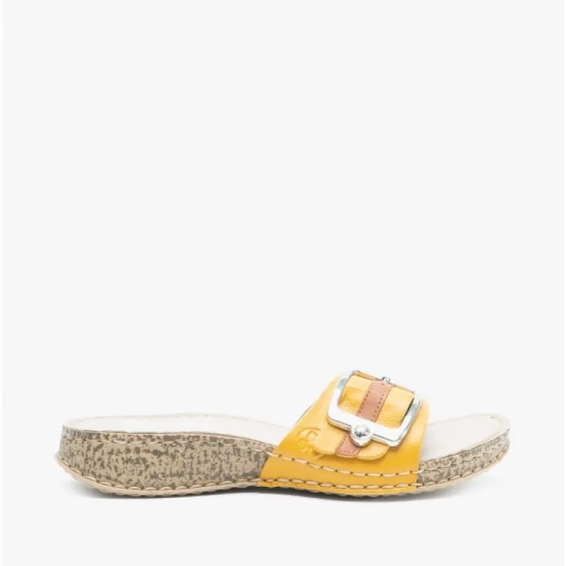 Rieker 61187-68 Womens Sandals Yellow sold by Shuperb