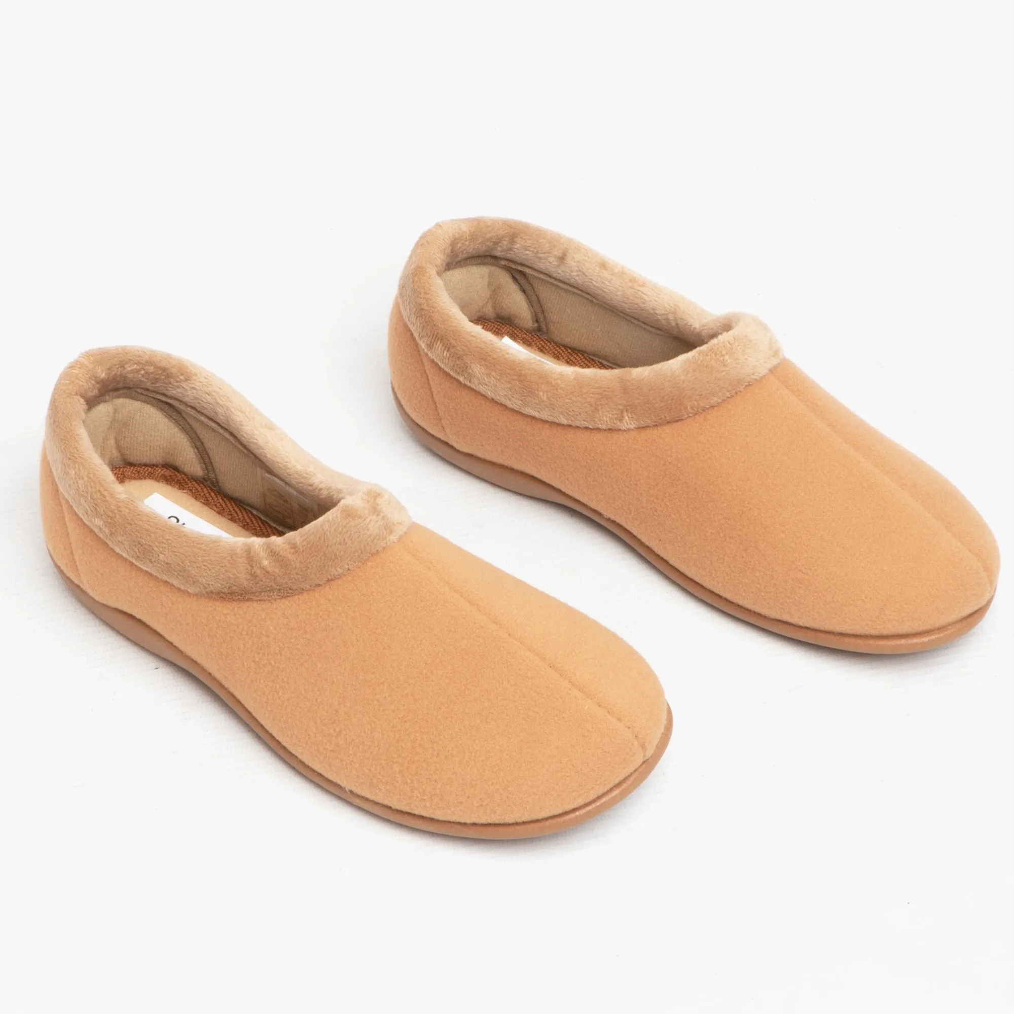 HOS Comfort TINA Womens Full Felt Slippers Tan sold by Shuperb product image thumbnail 2