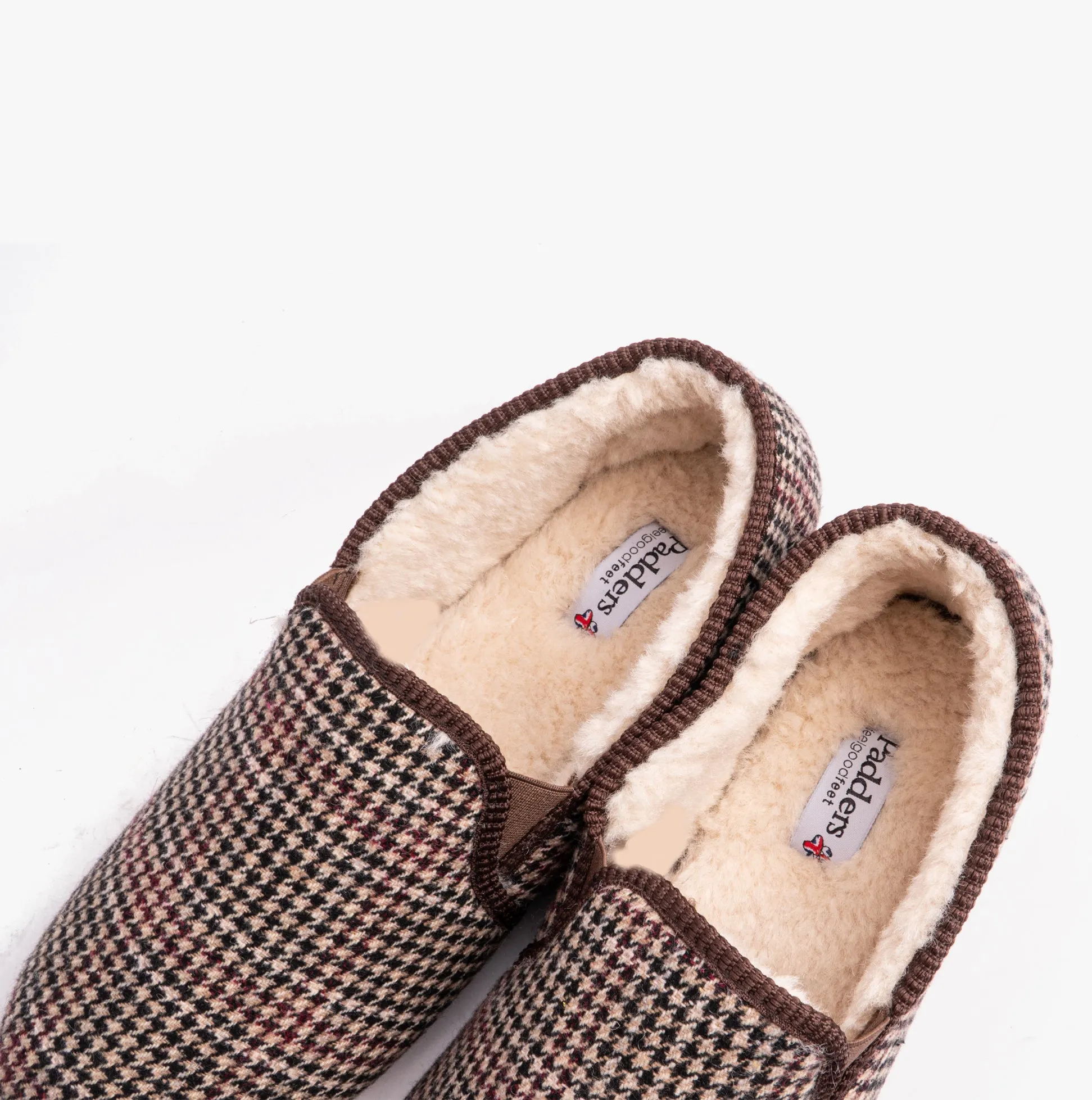 ALBERT 2 Mens (G Fit) Slippers Brown Hounds Tooth sold by Shuperb product image thumbnail 5