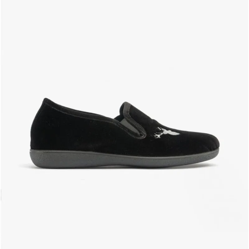 Lotus CLARENCE Mens Slippers Black sold by Shuperb