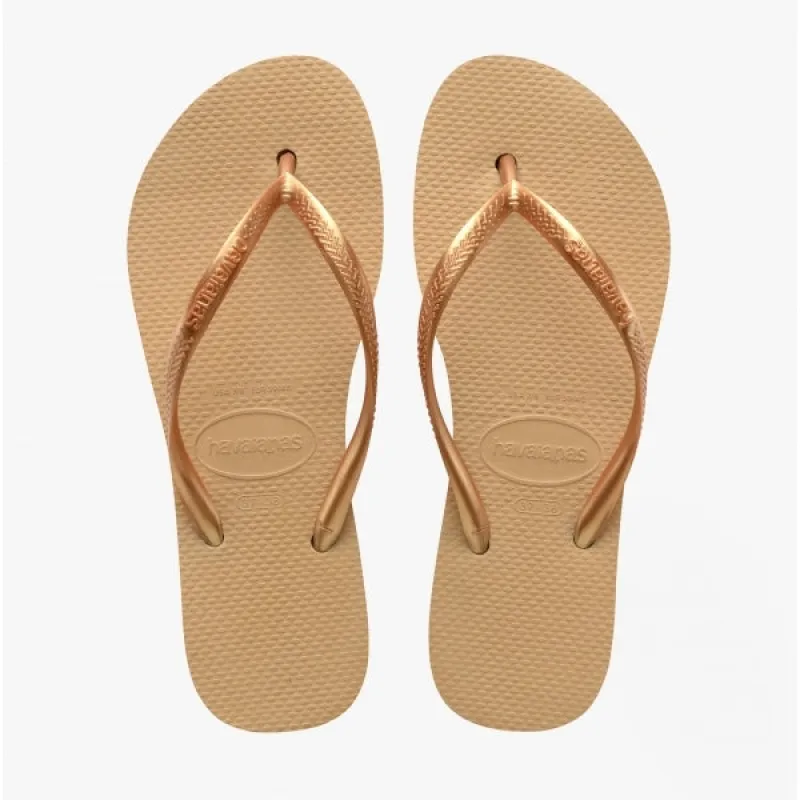 Havaianas HAV SLIM FLATFORM Womens Flip Flops Golden sold by Shuperb